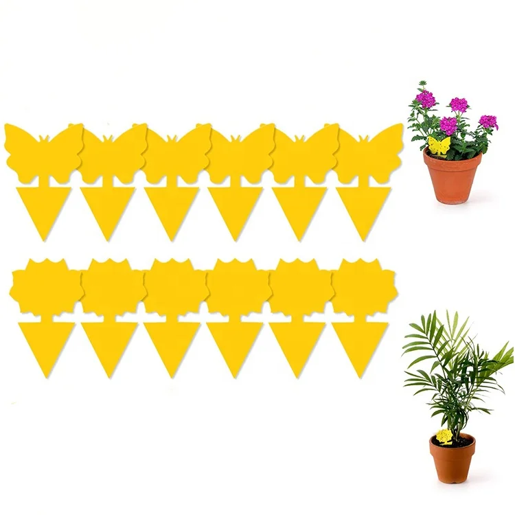 Butterfly Shape Yellow Dual Sticky Fly Traps Strong Glue paper with fly Bait All season MSDS Report
