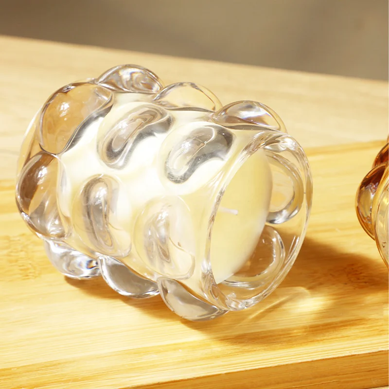 Smoke-free bedroom fragrance soy wax light luxury decoration handmade glass scented candle