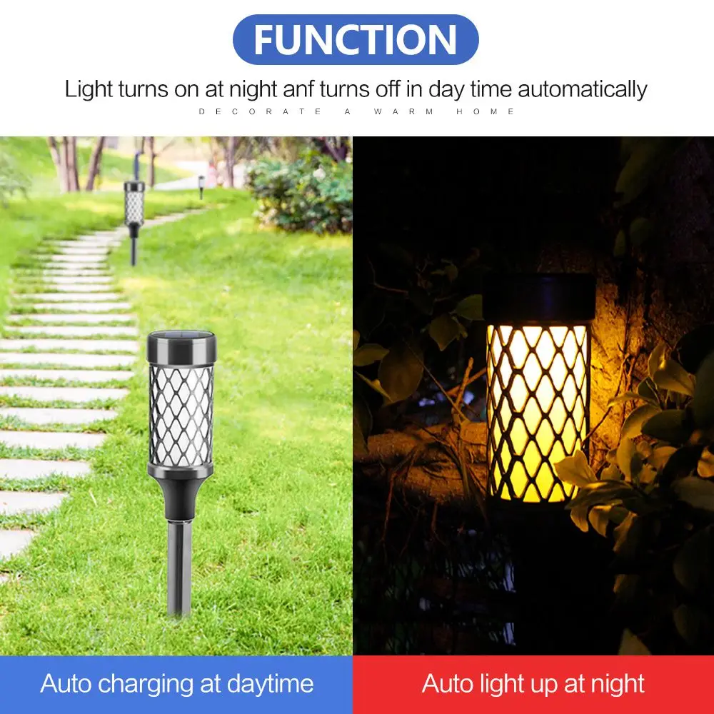  Amazon hot product outdoor decorative led solar powered lamp garden lantern lawn