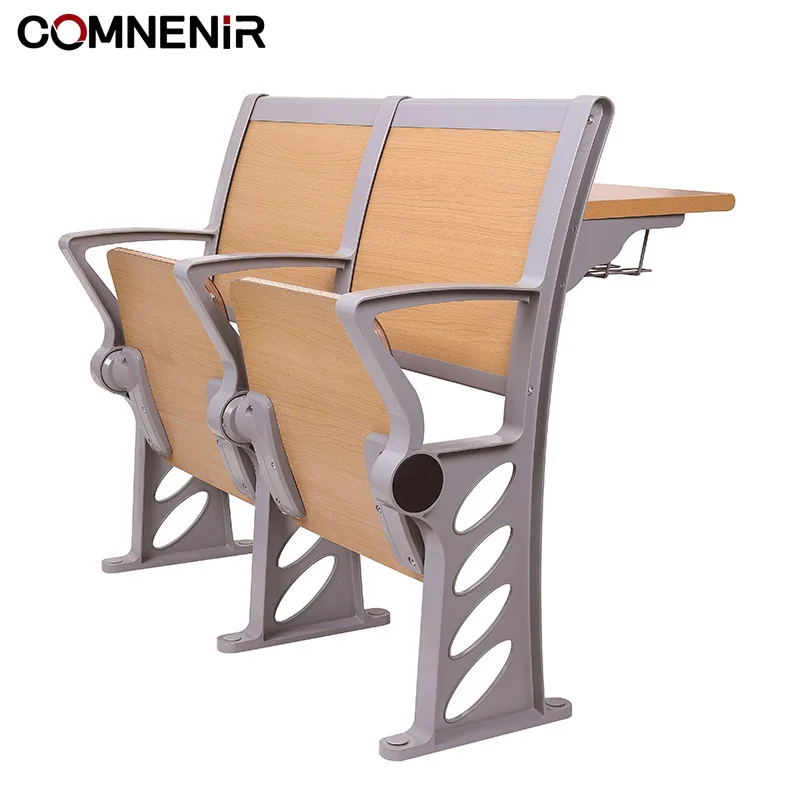 Modern Design Foldable Plywood University Lecture Hall Table and Chair College Furniture