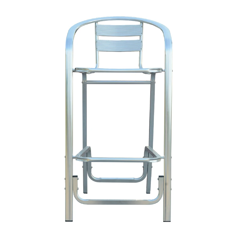 Modern high quality stackable furniture bar stool chairs metal bar high chairs for adults Aluminium stackable bar high chairs