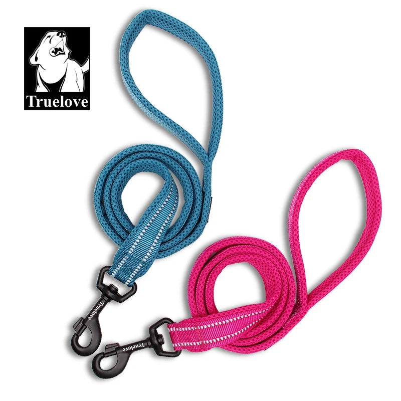 Truelove wholesale nylon pet leash reflective adjustable soft no pull outdoor accessories large dog leash