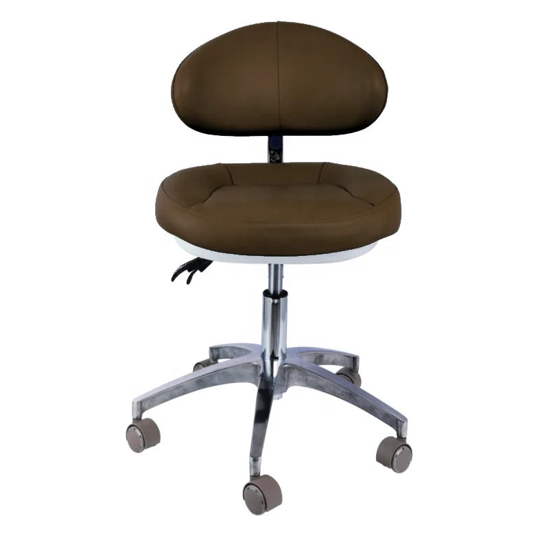 Wholesale price salon stool Foshan dental factory hospital office chair orange color surgical stool for dentist