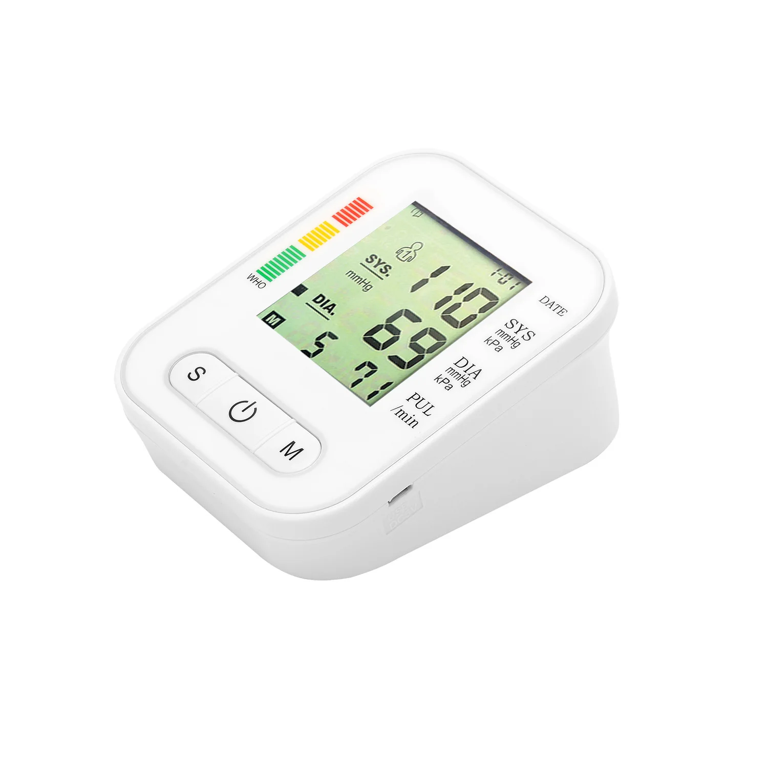 Digital  Blood Pressure Monitor Upper Arm BP Monitor with Cuff High Quality Sphygmomanometer USB Recharge BP Testing Machine