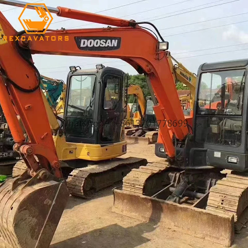 Экскаватор б/у строительная техника Dh55 Doosan экскаватор 6 тонн гусеничный небольшая продажа
