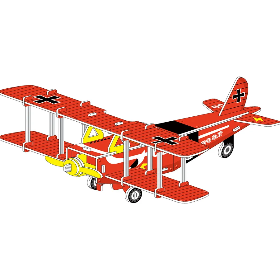Unisex 3D DIY Jigsaw Puzzle Toy Educational Paper Design for Kids and Adults Aged 5 to 7 Years Includes Airplanes Waterplane