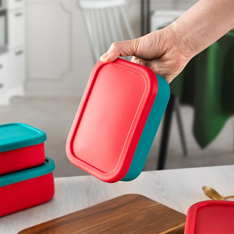 Excellent Antioxidant Properties Silicone Food And Storage Containers Will Not Adsorb Oil Stains