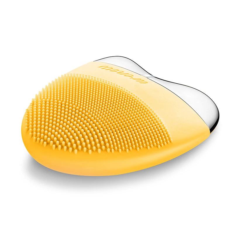 
Logo Branded Waterproof Vibrating Facial Cleansing Brush Mini Face Massager Cleanser Silicone Electric Ultrasonic Facial Brush 