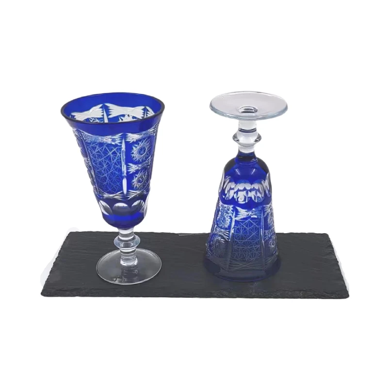 hand made overlay  bohemia crystal colored 120ml mini red wine glass goblet