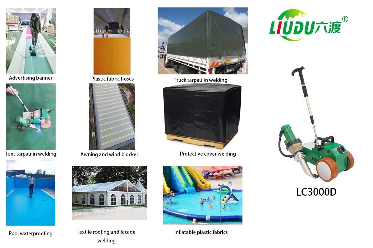 Tarpaulins Waterproof cloth Car paint film welders Automatic walking Welding is firm hot air welding machine by LIUDU