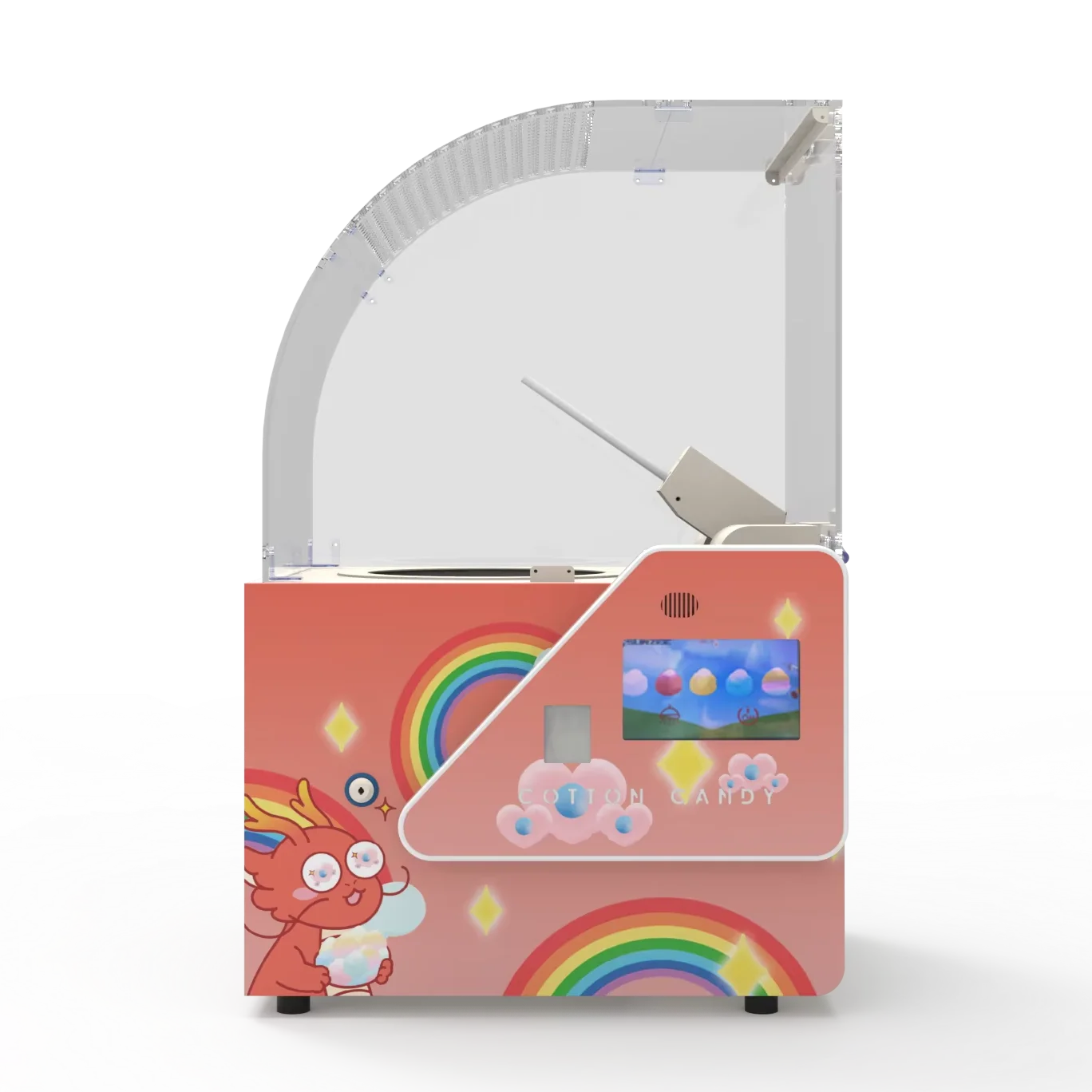 Smart Retail Small Semi-Automatic Cotton Candy Machine Professional Commercial Equipment Vending Machine