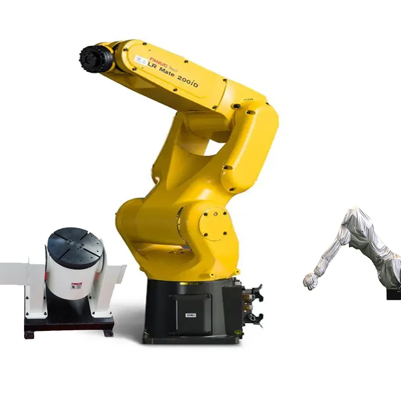 Corner Industrial Welding Robot FANUC LR Mate 200ID With MIG/TIG Welder Positioner For Welding Stainless Steel Pipe Stainless