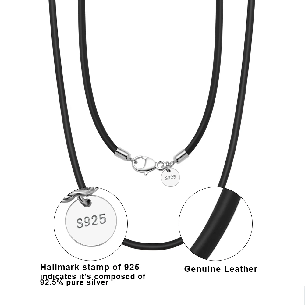 RINNTIN SC62 New Arrival Factory Direct Black Cheap Rope Chains Genuine Leather Clasp Necklace Chain Wholesale