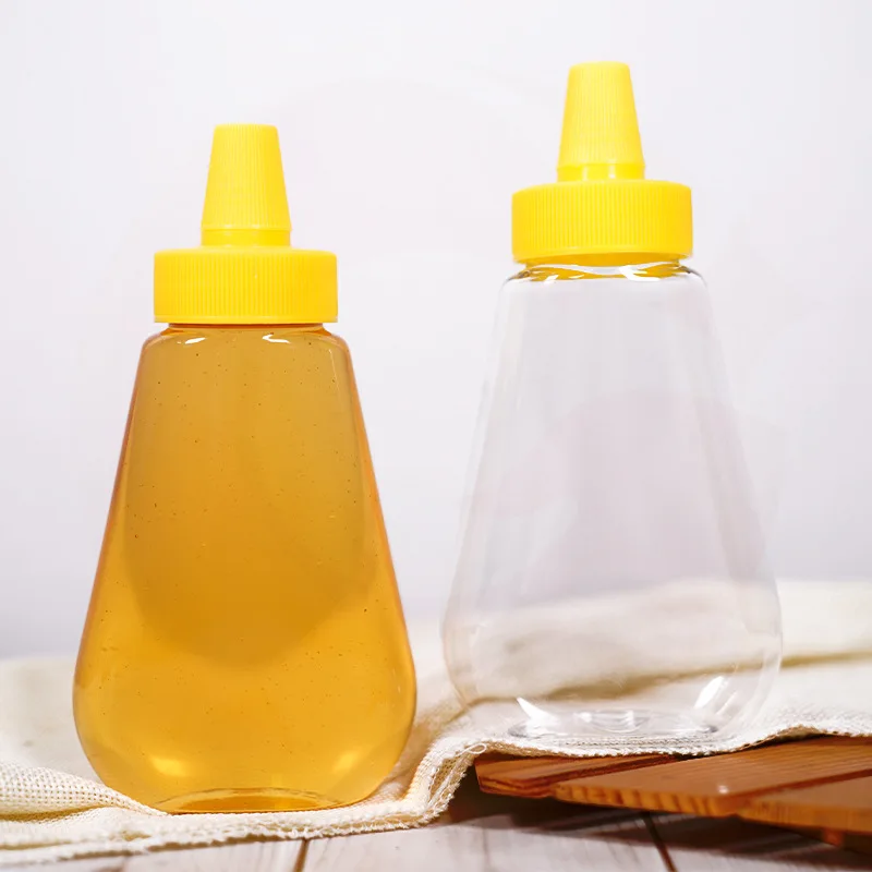 200ml empty transparent salad tomato sauce plastic bottle honey sour plum paste PET liquid plastic pot packaging