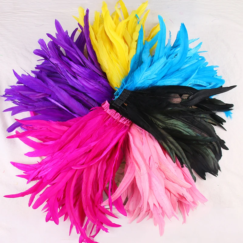 25-30CM Wholesale custom chicken feather trim DIY fashion designer handicrafts Dream Chaser clothing decoration