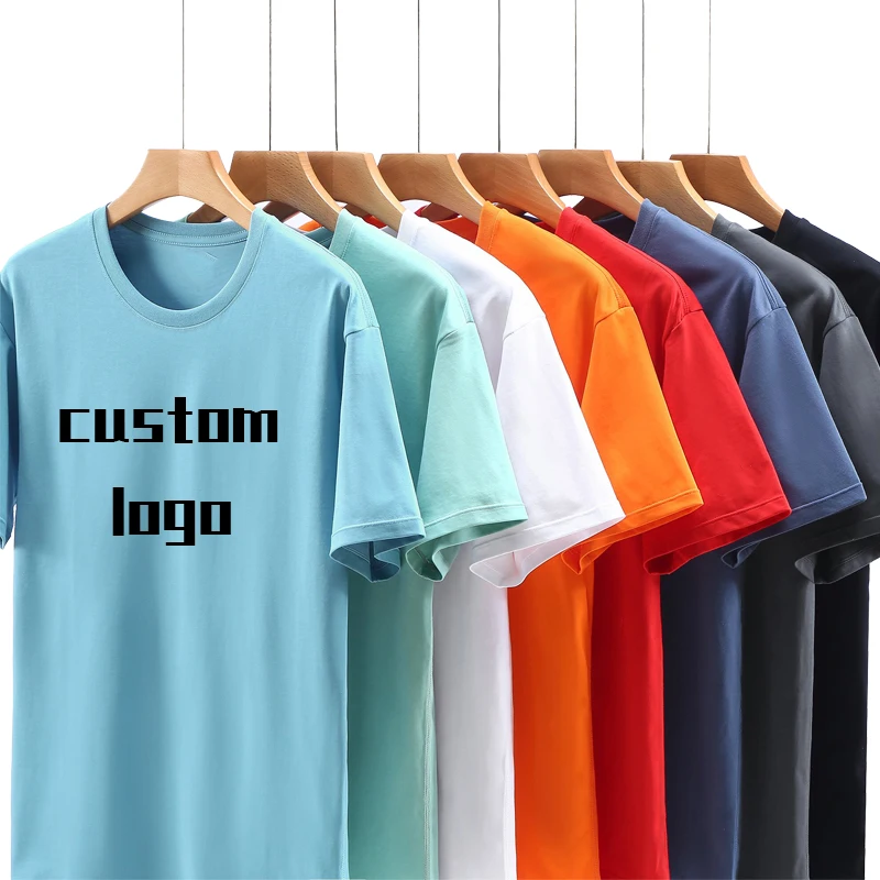 high quality plain colors100% cotton summer breathable Short Sleeve custom OEM logo  printing men t shirt