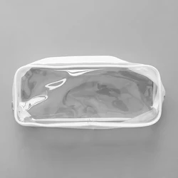 China factory pencil bag PVC square waterproof storage bag transparent pencil case pencil case