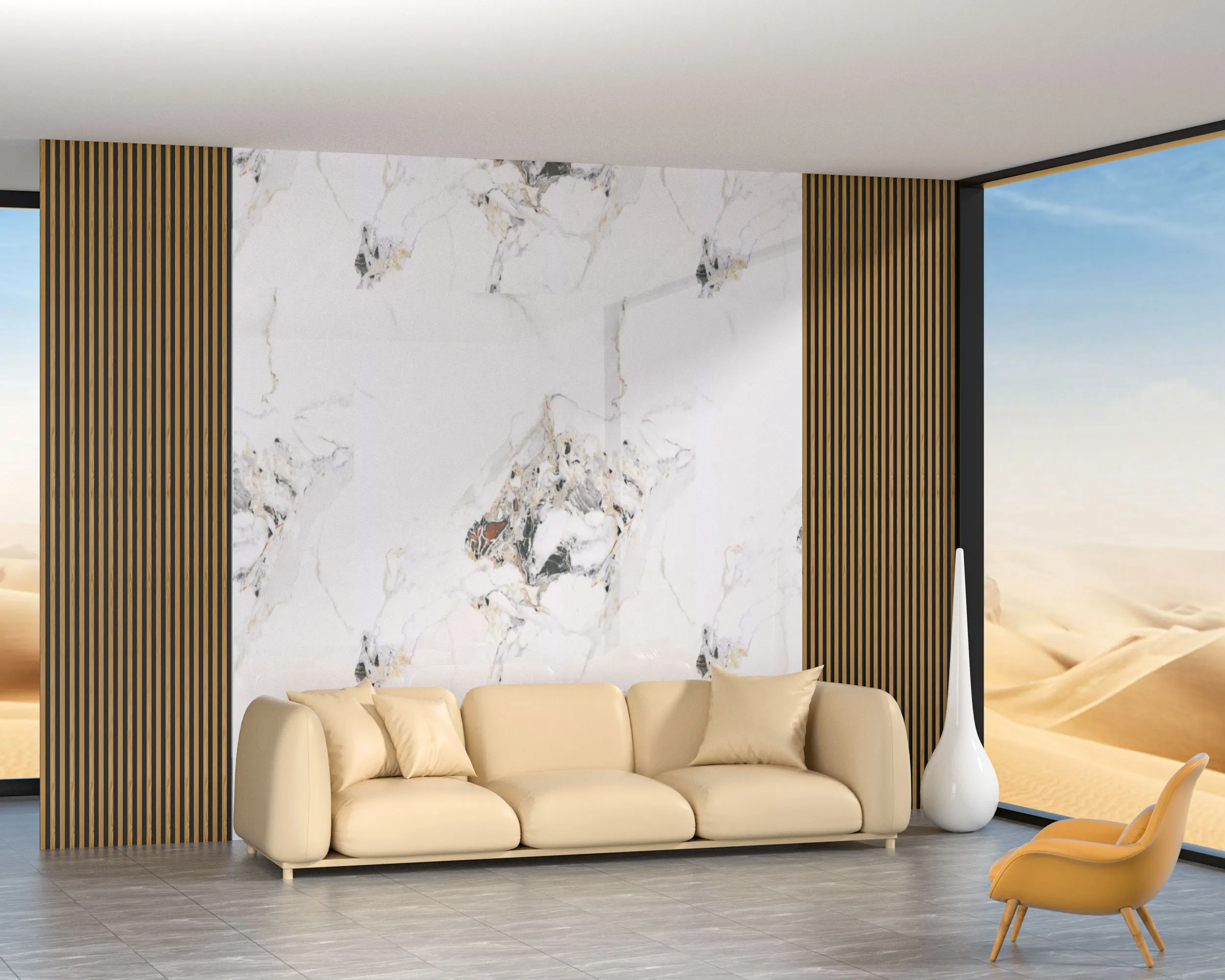 Amer factory price oem 1220*2440mm black and silver high gloss marble wall panel