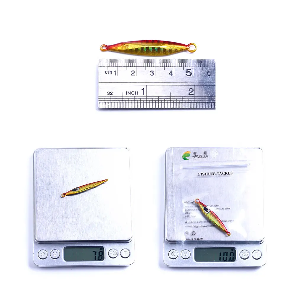 Hengjia Jig Lures 7g 10g 14g 17g 20g Jig Metal Lures Rattle Fishing Lure Jig Metal Saltwater