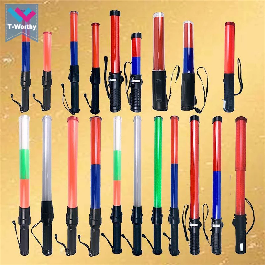 Rechargeable type Traffic safety baton light led signal wand warning stick rod led flashing light Warning traffic baton