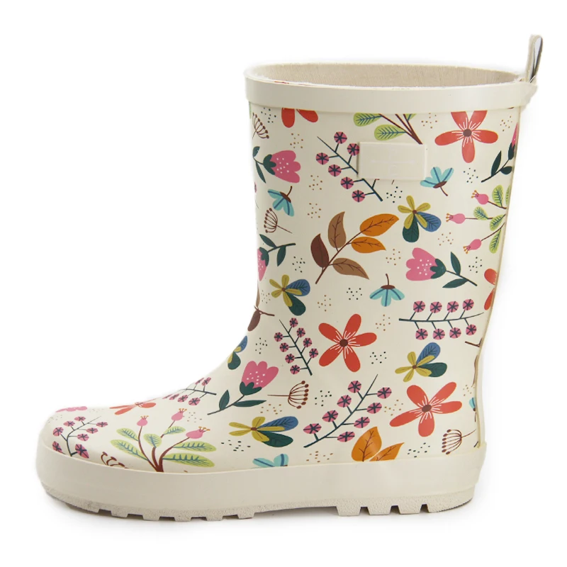 Customized LOGO Print Wellies Toddler Cute Rubber Rain Boots Kids Gumboots for Children Galoshes Wholesale Children GumBoots