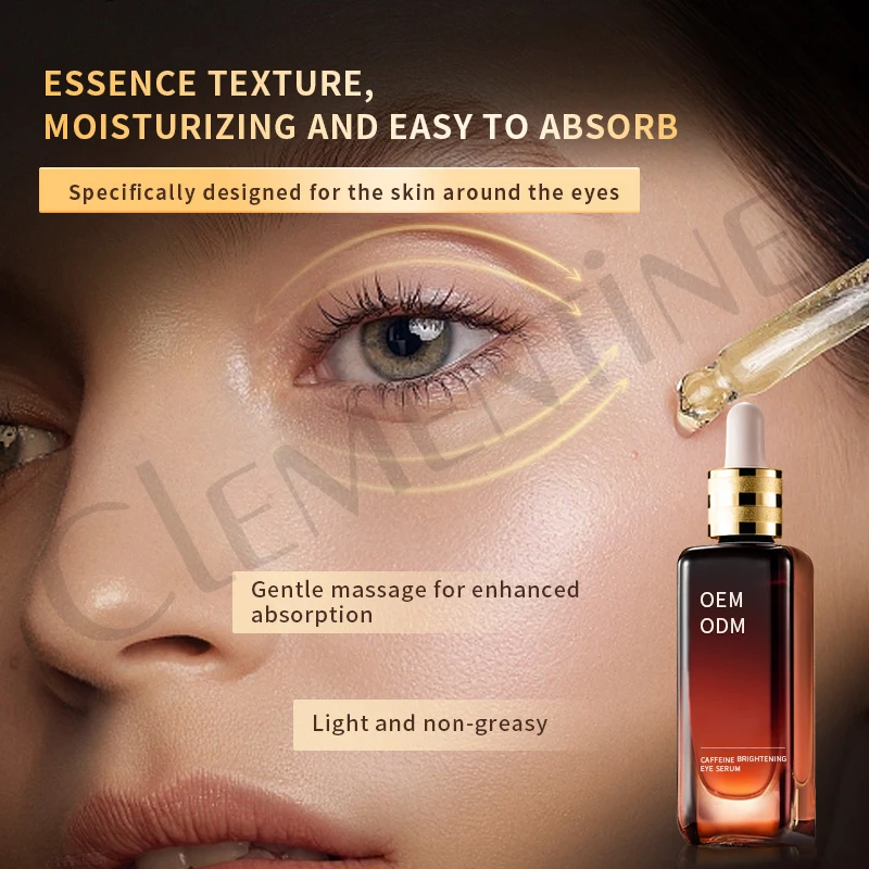 Private Label Anti-Aging Anti-Puffiness Fine Lines Remove Dark Circles Under Eyes Serum essence revive caffeine eye serum