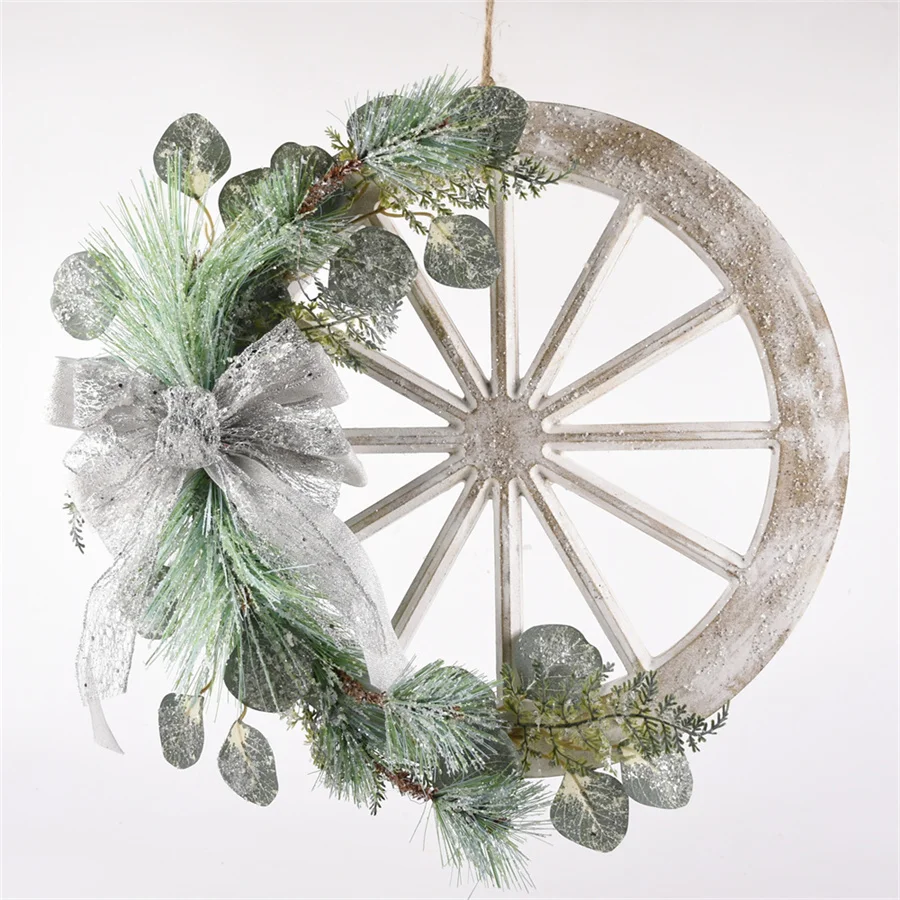 GY BSCI Christmas Customized Wooden Decorative Indoor Christmas Artificial Fashion Twig Wreath wholesale