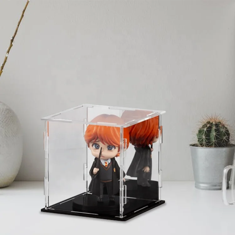 Acrylic Display Case Assemble Countertop  Acrylic Box Organizer Riser Dustproof  Protection Showcase for Action Figures Toys