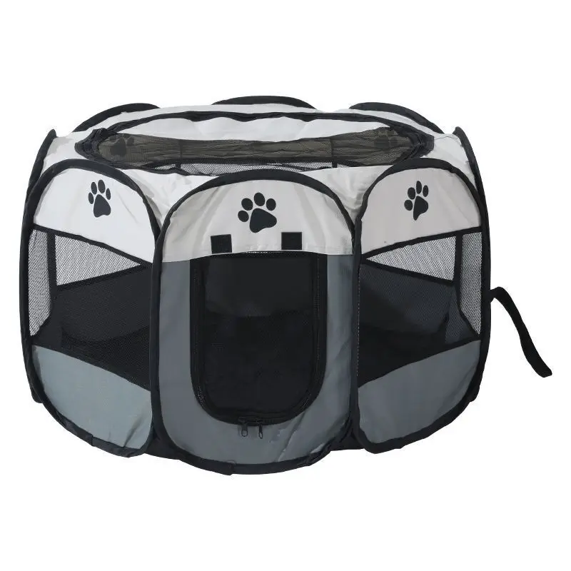 Portable Pet Cage Houses Foldable Pet Tent Outdoor Dog House Octagon Dog Cages Cat Dog Playpen Puppy Kennel Cage Pet Manufacture