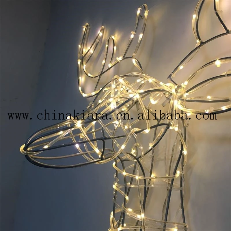 2024 Best Selling Outdoor Xmas Decor  Deer Head Lights Reindeer Led Outdoor