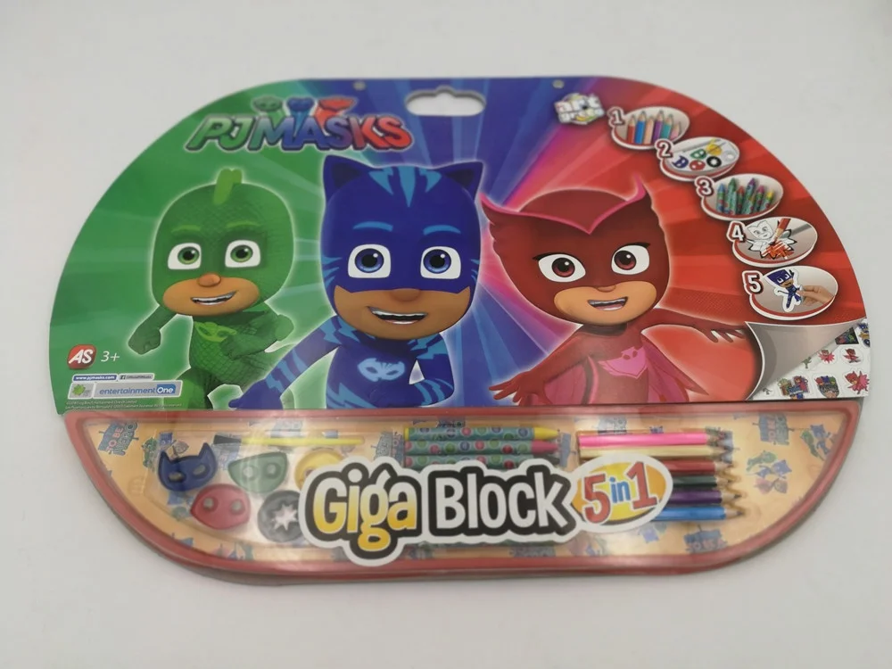 kids customized 5 in 1 giga block  magazine photo hardcover  unicorn cartoon drawing colouring book for children