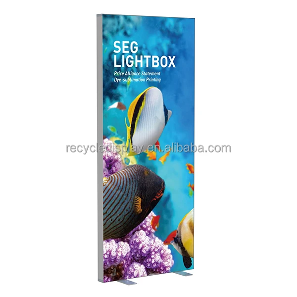 Advertising Tradeshow exhibition booth display tension fabric backdrop SEG pop up led backlit light box