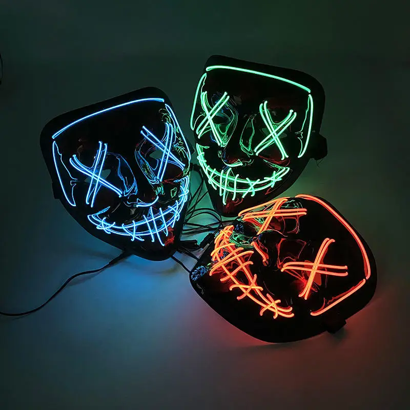 NX Supplier Halloween Mask Dj party masquerade party Light up digital luminescent LED masksFun Party Gift for Kids and Adults