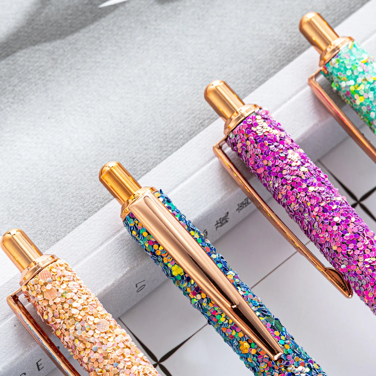 BSBH Fancy Decorative Retractable Glitter Ballpoint Pens for Girls