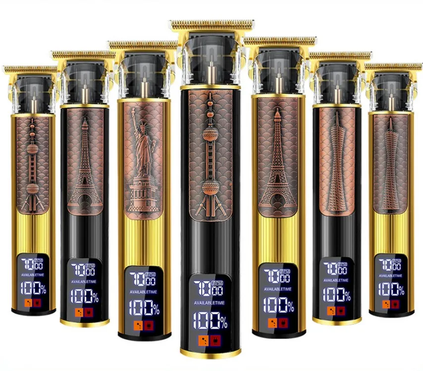 Professional hair trimmers Top Sale Beard Zero Cutting Machine Metal Electric Hair Trimmer cordless Clippers with LCD display