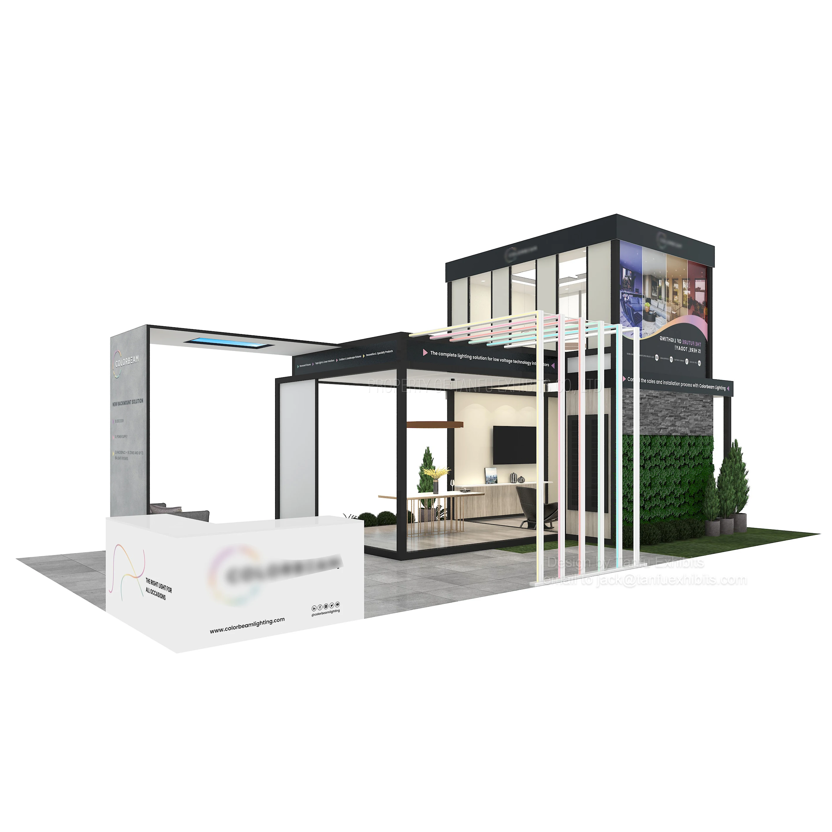 Unique Modular Aluminum Tube Exhibition Booth Design Advertising Exhibits Displays for Trade show