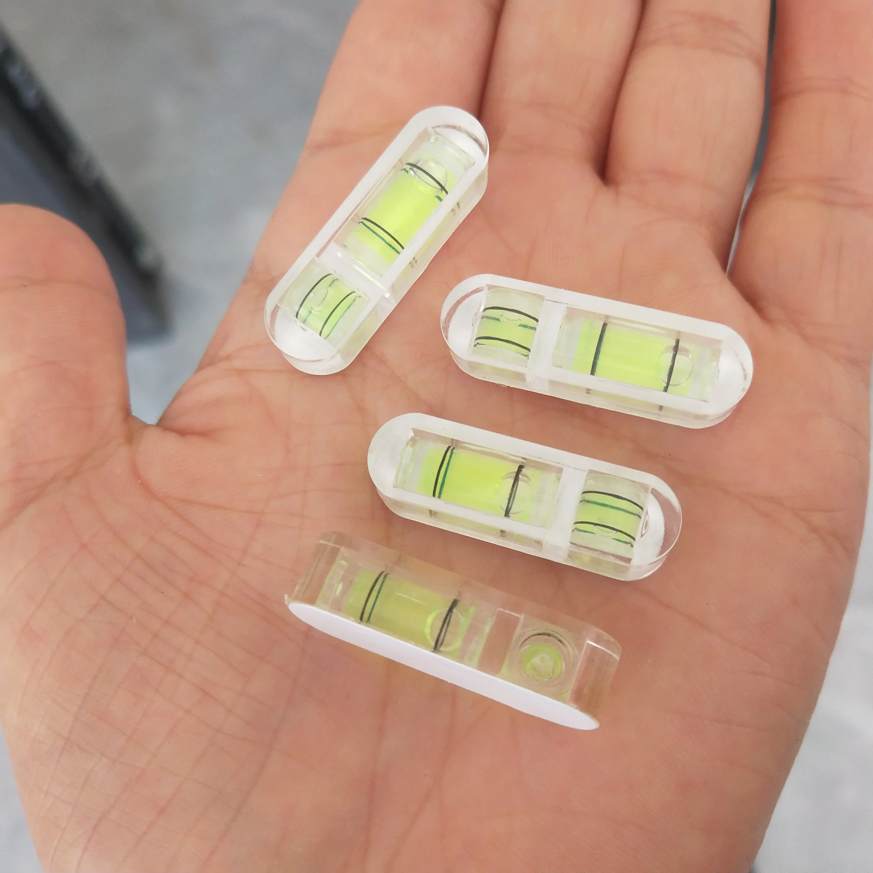 Pmma or metal shockproof solid acrylic mini bubble vials Level