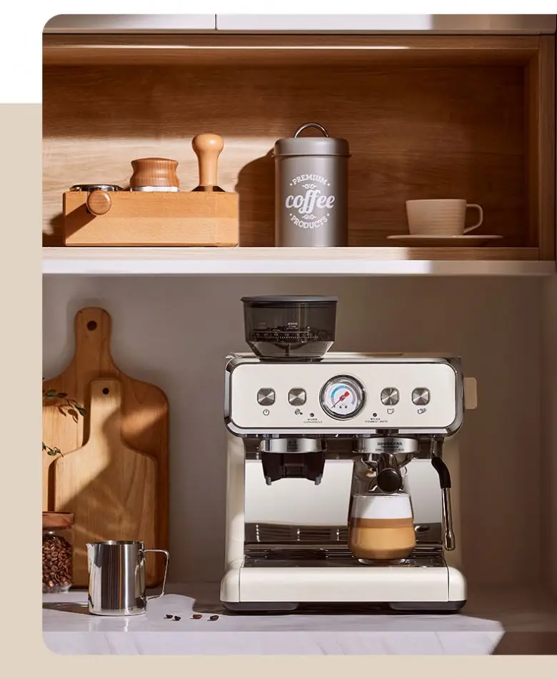 Professional Commercial Espresso and Cappuccino Coffee Machine for Home Restaurants Hotels Food Shops-Used