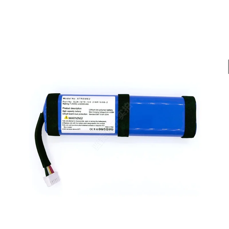 7 4 В 5200 мАч Аккумулятор для JBL Speaker Xtreme 2 совместим с 2INR19/66-2 SUN-INTE-103 литий-ионные аккумуляторы