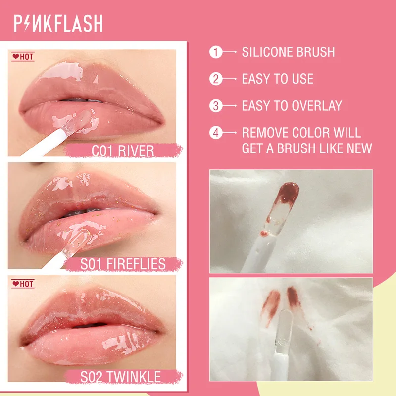  PINKFLASH глянцевый блеск для губ с эффектом потертости стойкий