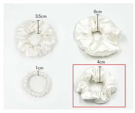 100% Silk Hair Ties No Damage lovely fashion Silk Scrunchies hair band custom logo Best seller