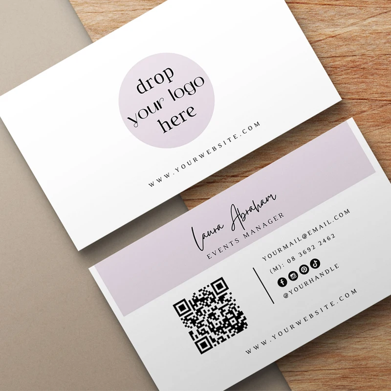 Custom paper business cards with qr code