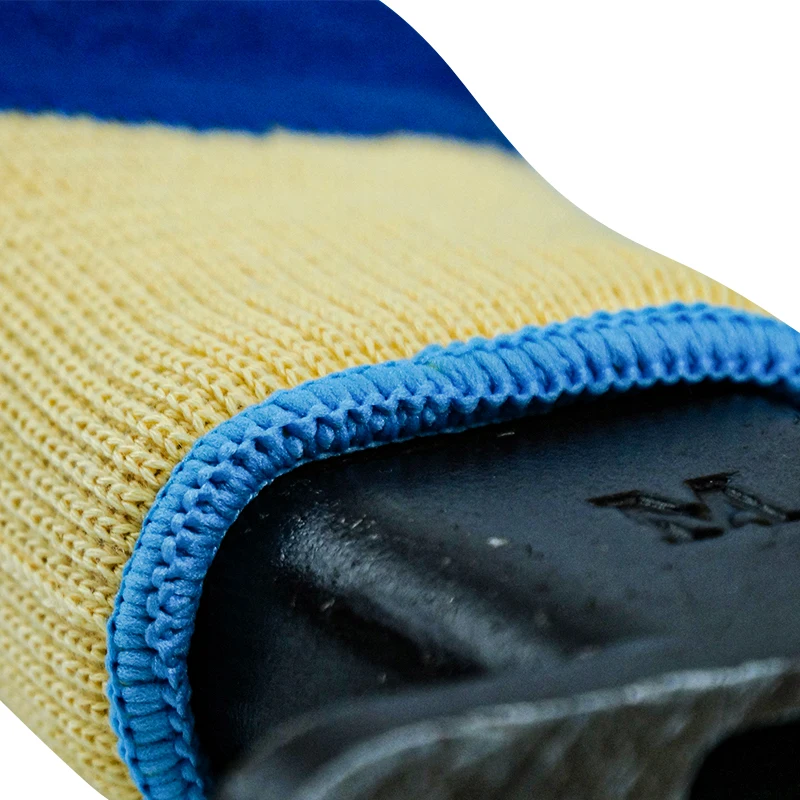 10 Gauge 5 Threads 21yards Wrinkle Cotton&Polyester Knitted  Latex Coated Construction Work Gloves Hand Glove