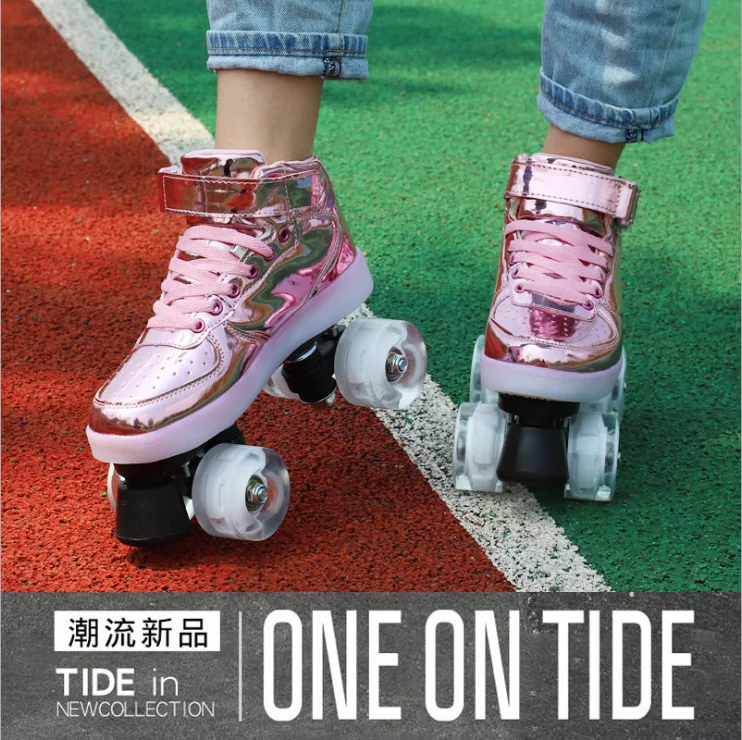 
Wholesale skating roller for kid 4 Wheels Skate Shoes Factory Wholesale Roller Skates 