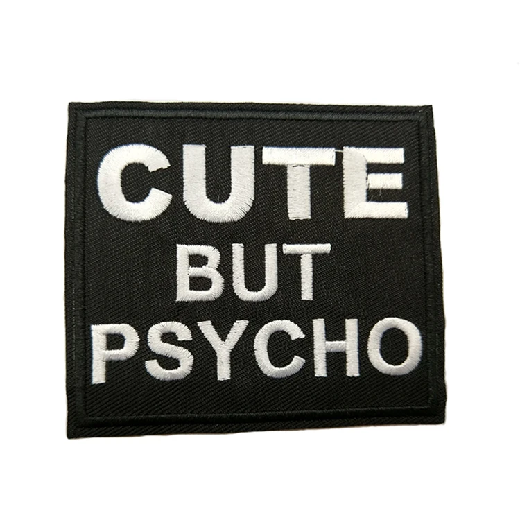 Дешевая Плетеная нашивка, аппликация с надписью, двусторонняя вышивка логотипом с блестками