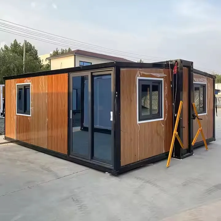 Rising Customized Two Bedroom triangular house Modular Ready Made Mobile Prefab House Container prefabricated houses for Villas