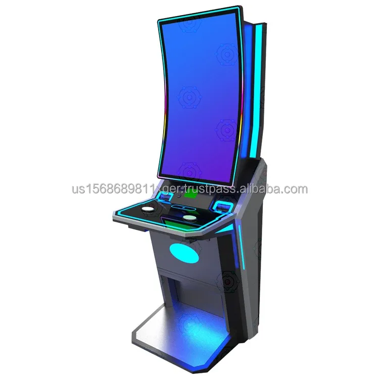 New Design 43-Inch Curved Skill Arcade Machine Fire Link Luxury Style Console with 2 Buttons Super Lock Game Cabinet Cup Holder