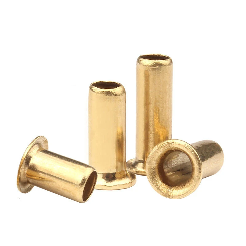Brass Copper tubular Hollow Rivet Double-sided Circuit Board PCB Nails wide roll eyelet pcb rivet
