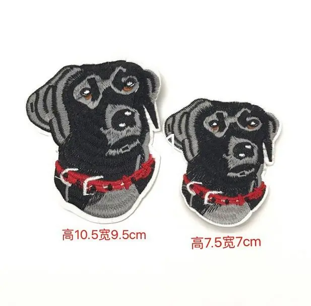 Big small Dog Haba Bull Cartoon embroidery patch clothing Accessories backing Adhesive