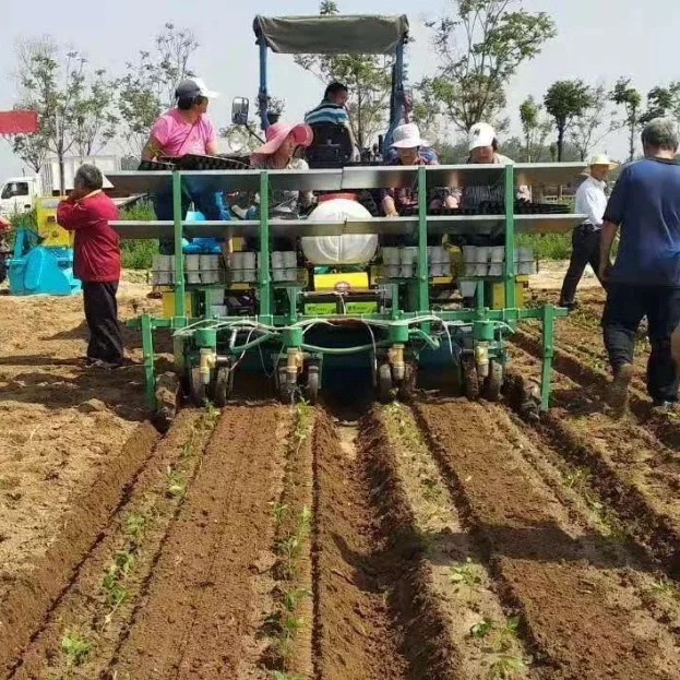 
onion planting machine self driving onion planter vegetable transplanting machine adjustable plant spacing and row spacing 